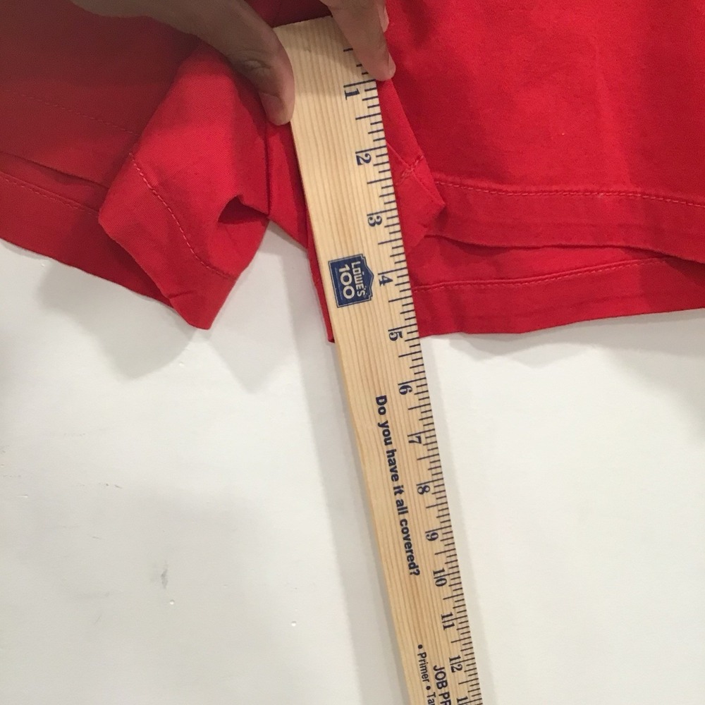 Maison Jules Women's Essential Chino Shorts SZ 12 Red Classic Casual Summer - Picture 5 of 12